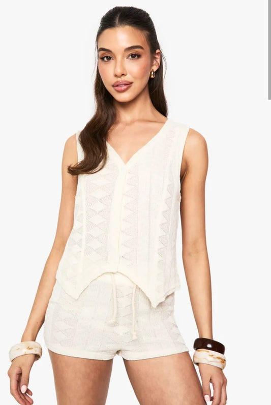 Knit Vest 2 piece set
